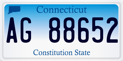 CT license plate AG88652
