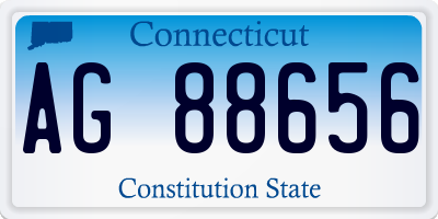 CT license plate AG88656