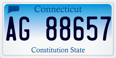 CT license plate AG88657