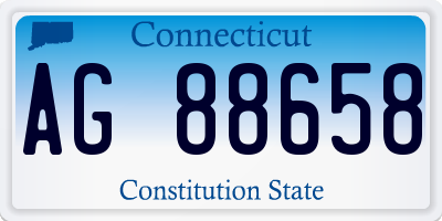 CT license plate AG88658