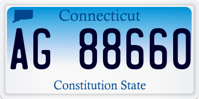 CT license plate AG88660