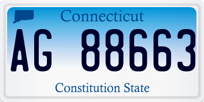 CT license plate AG88663