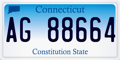 CT license plate AG88664