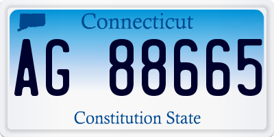 CT license plate AG88665