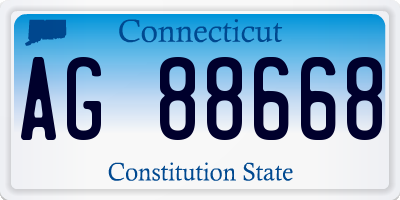 CT license plate AG88668