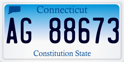 CT license plate AG88673