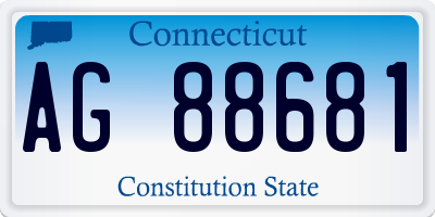 CT license plate AG88681