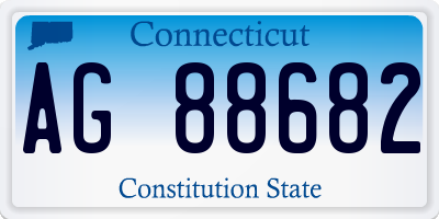 CT license plate AG88682