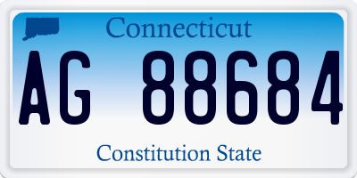 CT license plate AG88684