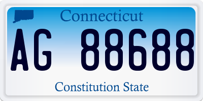 CT license plate AG88688