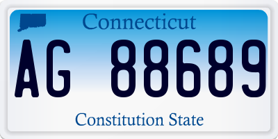 CT license plate AG88689