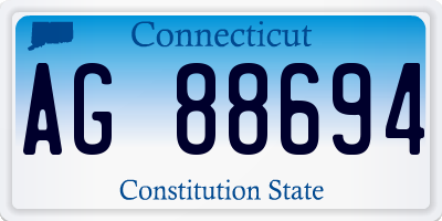 CT license plate AG88694