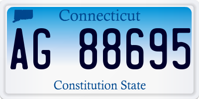 CT license plate AG88695