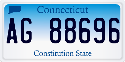 CT license plate AG88696