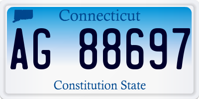 CT license plate AG88697