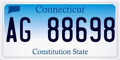 CT license plate AG88698