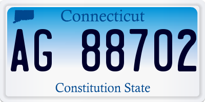 CT license plate AG88702