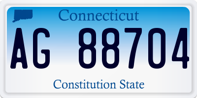 CT license plate AG88704
