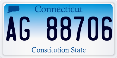 CT license plate AG88706