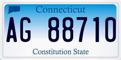 CT license plate AG88710