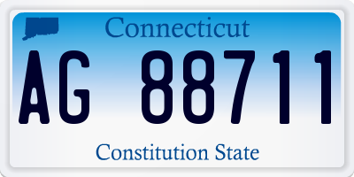 CT license plate AG88711
