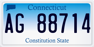 CT license plate AG88714