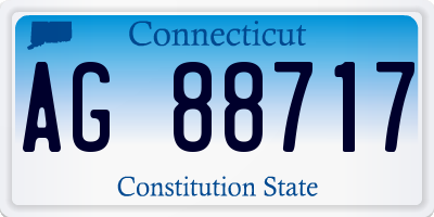 CT license plate AG88717