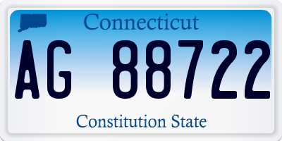 CT license plate AG88722