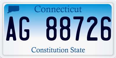CT license plate AG88726