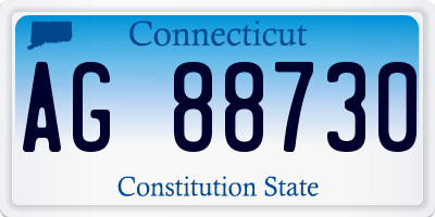 CT license plate AG88730