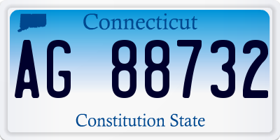 CT license plate AG88732