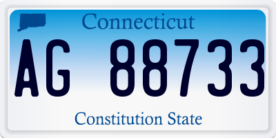 CT license plate AG88733