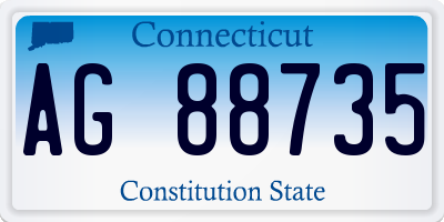 CT license plate AG88735