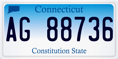 CT license plate AG88736