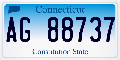 CT license plate AG88737