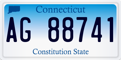 CT license plate AG88741