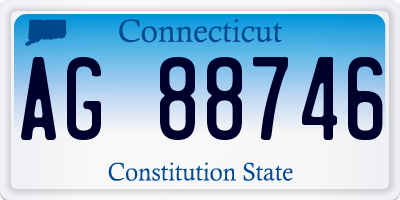 CT license plate AG88746