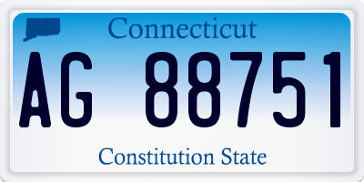 CT license plate AG88751
