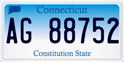 CT license plate AG88752