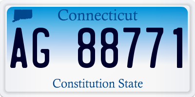 CT license plate AG88771