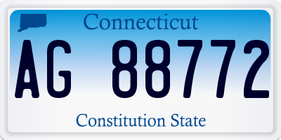 CT license plate AG88772