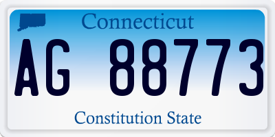 CT license plate AG88773