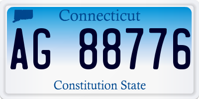 CT license plate AG88776