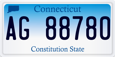 CT license plate AG88780