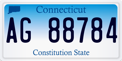 CT license plate AG88784