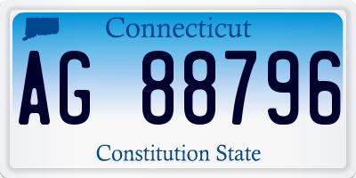 CT license plate AG88796