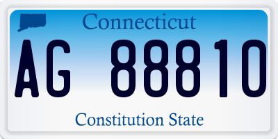 CT license plate AG88810