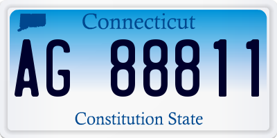 CT license plate AG88811