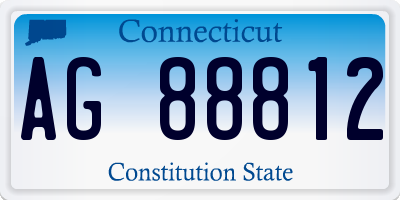 CT license plate AG88812