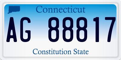 CT license plate AG88817